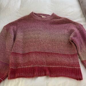 Altar'd State Pink and Red Gradient Sweater